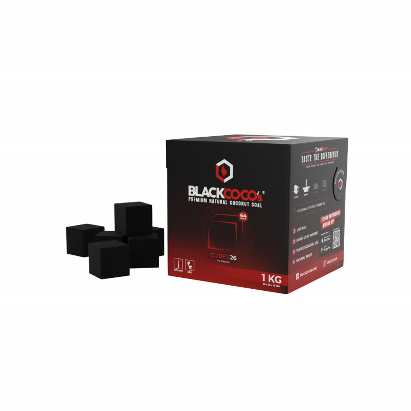 Carbón Natural Black Coco 26mm 1KG
